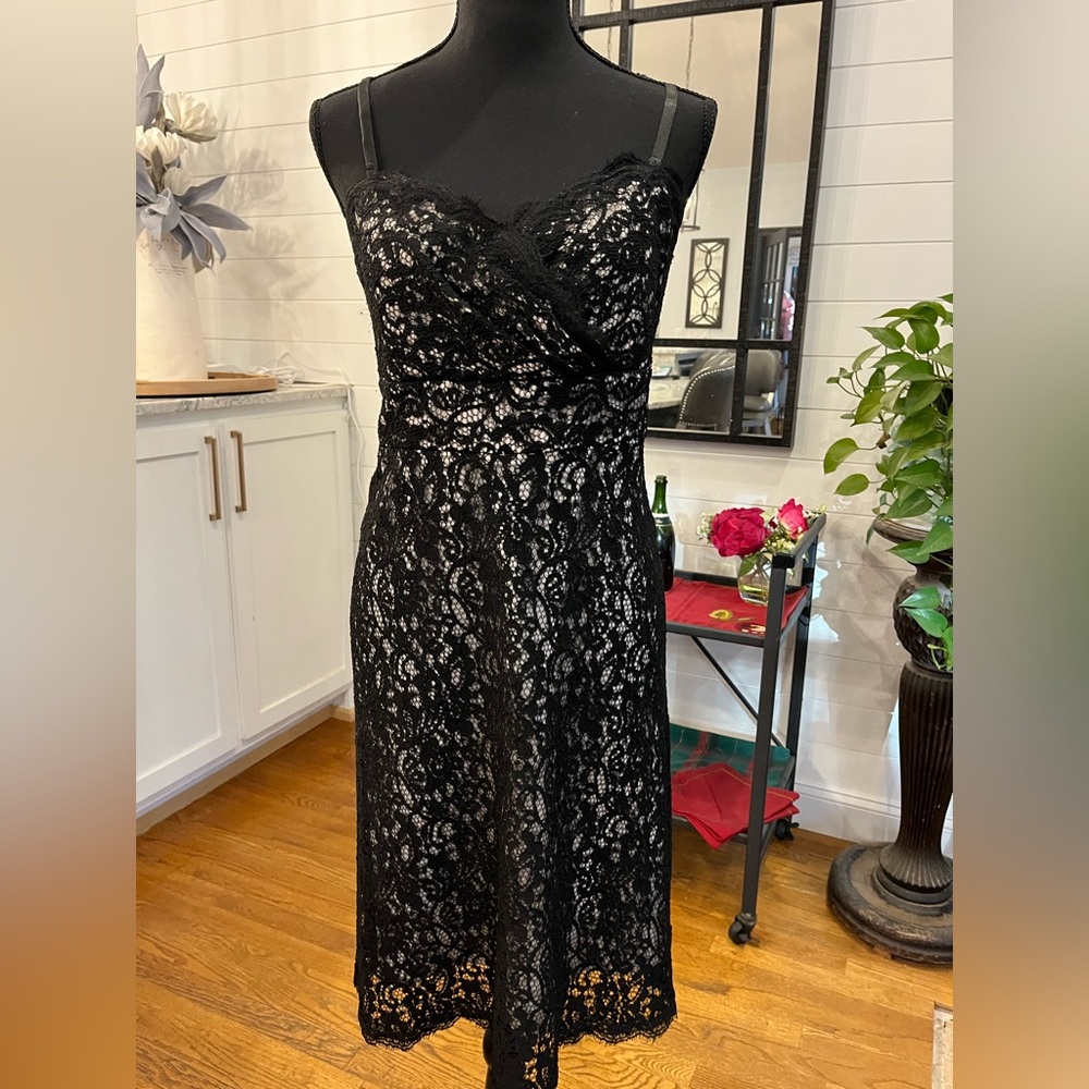 White House Black Market black lace cocktail dress, 10